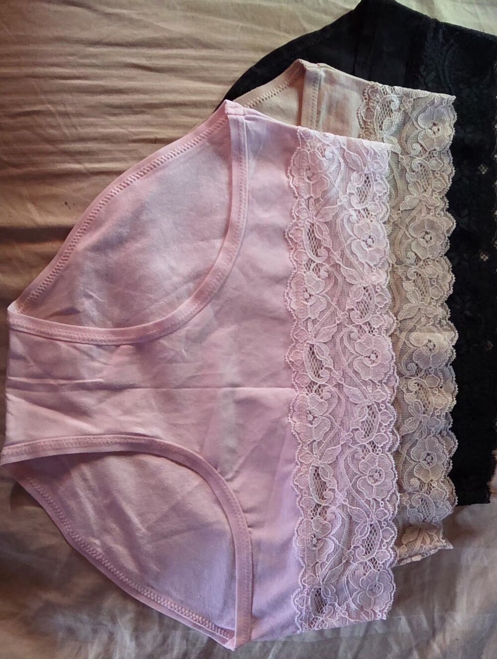 ❌️NWOT- (3pck) Pact Organic Lace Trim Cotton Briefs